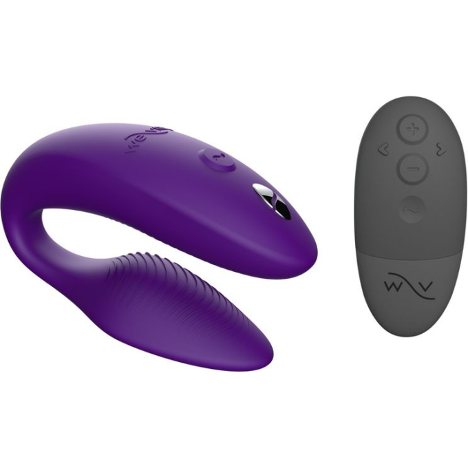 Вибратор для пар WE-VIBE SYNC 2 фиолетовый, в комплекте батарейка для пульта SNSZ3SG4